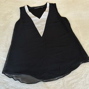 Iris Setlakwe blouse tank with white accent